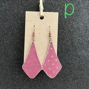 Homemade wood earrings
